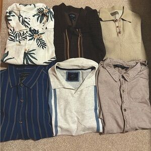 Bundle Men Dress Polo/Tees Medium and Large
